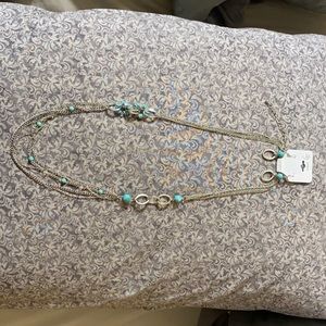 Turquoise layered necklace set